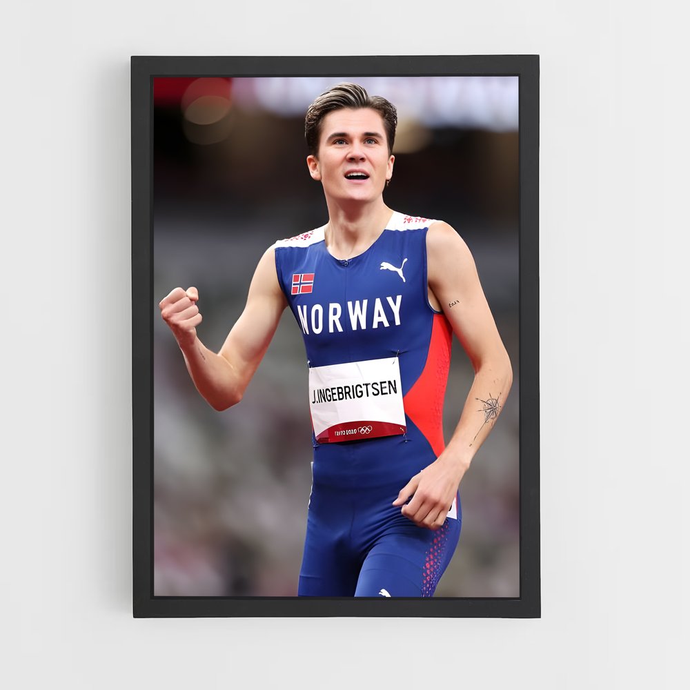 Poster Sprint de Jakob – affiche Athlétisme (vue 2)